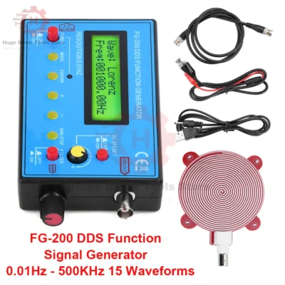 FG-200 DDS Função Gerador de Sinal, Frequência Contador, Módulo Fonte do Sinal, Sine, Quadrado, Sawtooth Waveform, 0.01Hz - 500KHz