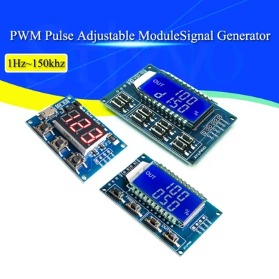 5 peças gerador de sinal javino pwm ciclo de trabalho de frequência de pulso módulo ajustável display lcd 1hz-150khz 3.3v-30v módulo de placa pwm