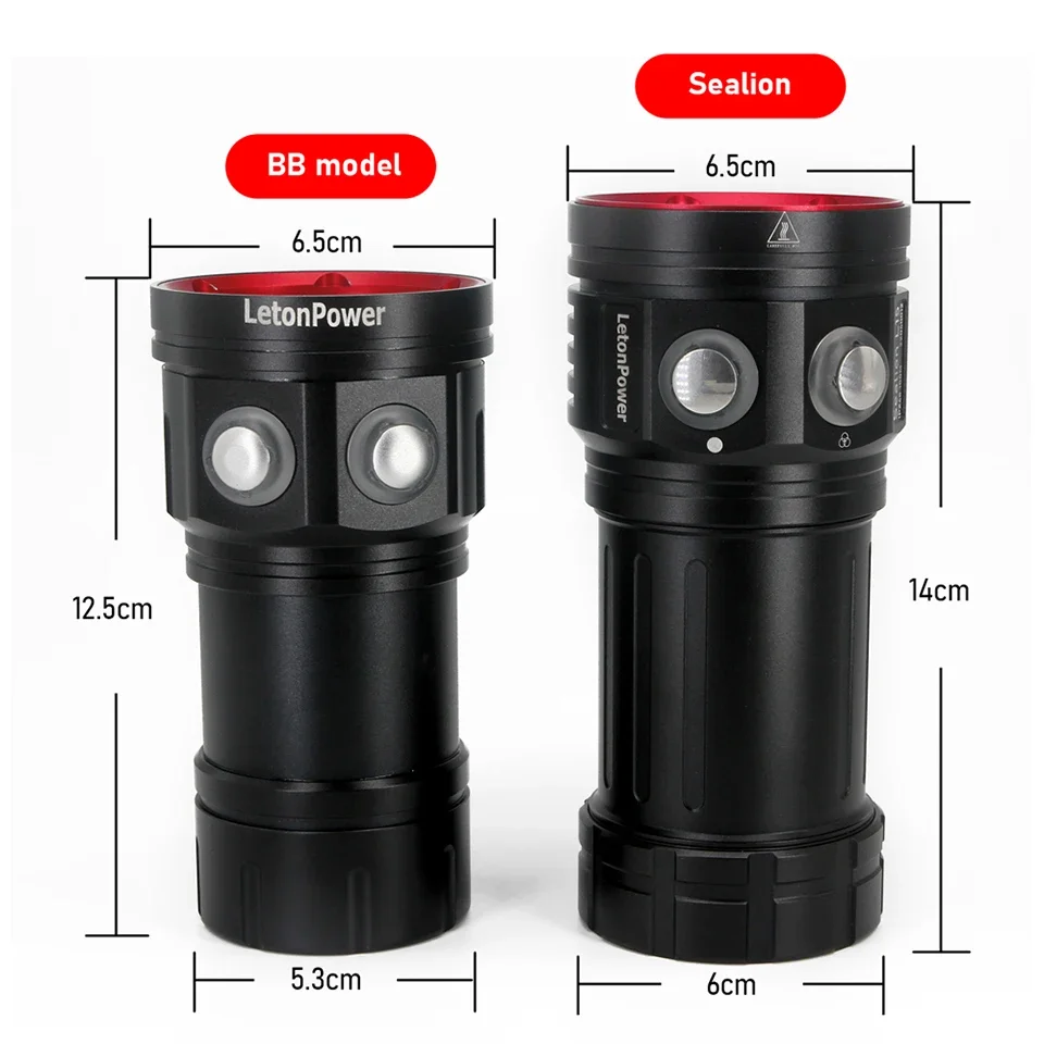 Subaquática 27 LED Fotografia Luz, Lâmpada de destaque profissional, 22800Lumens, Lanterna de mergulho, 100m à prova d'água, Tocha de câmera de vídeo - Image 4