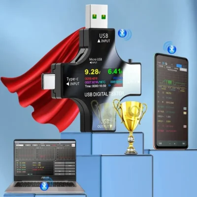 ‌ Testador usb tipo-c pd medidor de capacidade digital 8a tensão monitor de corrente detector de carregador de banco de potência com carregamento rápido qc3.0
