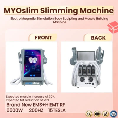 Myoslim ems rf hiemt perda de peso estimulação eletromagnética escultura corporal e máquina de construção muscular
