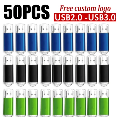 50 PCS LOGOTIPO Personalizado USB 2.0 USB 3.0 USB Stick de Alta Velocidade 2. 0 memória stick memória Flash Drive4GB 8GB 16GB 32GB 64GB