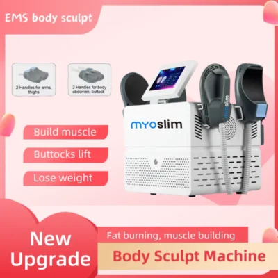 Máquina de Escultura Corporal 15Tesla 6500w MYoslim EMS RF para Queima de Gordura e Estimulação Muscular com Terapia Eletromagnética