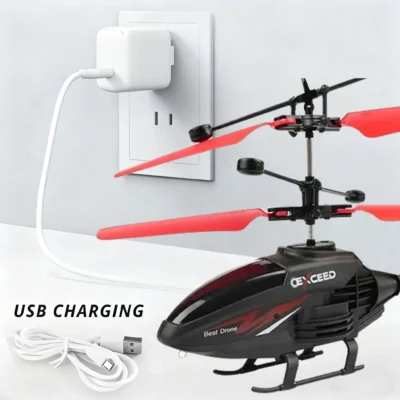 Avião de controle remoto, helicóptero, mini drone infantil, carregamento, aeronave de indução, brinquedo suspenso para meninos