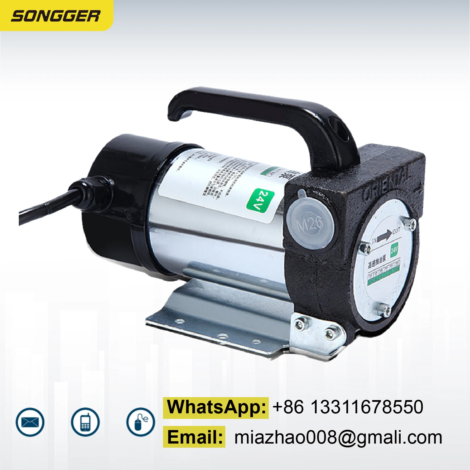 Bomba Elétrica de Óleo Diesel 12V 24V 220V Portátil para Transferência de Combustível Lubrificante Óleo de Motor Autoescorvante Ideal para Oficina Agricultura Veículos - Image 6