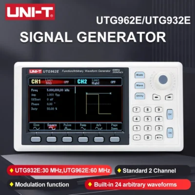 Gerador de sinal de função portátil UNI-T utg932e utg962e 30mhz 60mhz 2-ch gerador de forma de onda de função arbitrária elétrica