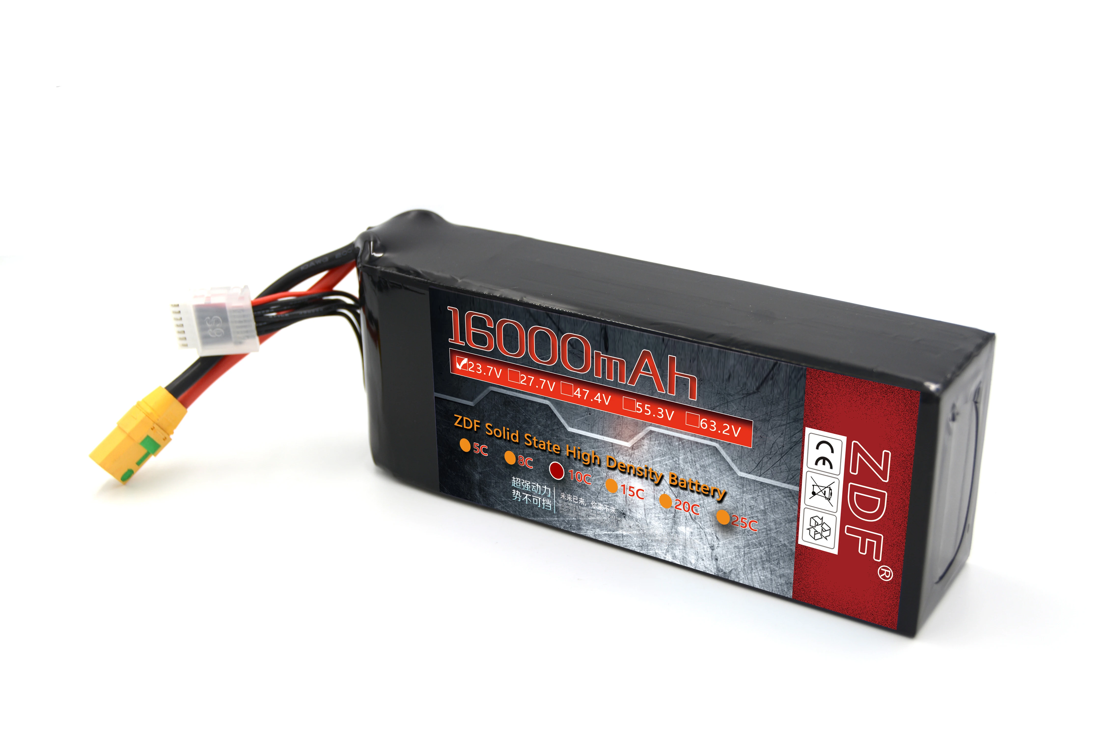 Zdf 16000mah 6s 7S 8S 12S 14S 18S 24S bateria de lítio drone de estado sólido de alta taxa drones agrícolas baterias industriais - Image 5