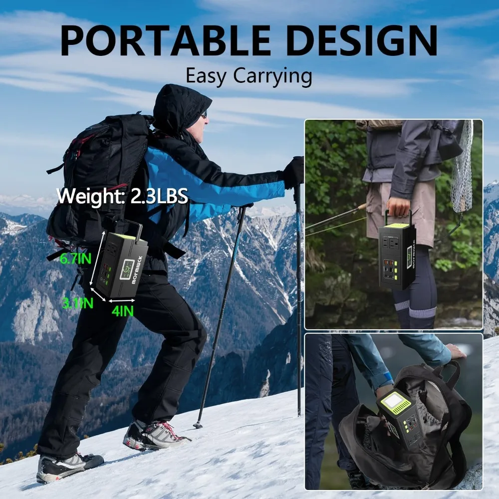 Estação de Energia Portátil 127W Gerador Solar 88.8Wh com Tomada AC USB-C QC3.0 para Camping e Emergências - Image 4