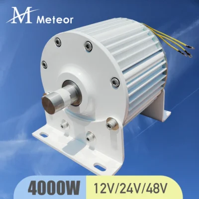 Gerador de ímã permanente Gearless, 4000W, Low RPM, para turbina eólica, solução de água, energia inoxidável livre