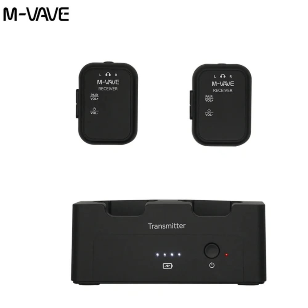 M-VAVE WP-12 2.4g sem fio fone de ouvido monitor sistema áudio transmissão estéreo mono gravador recarregável transmissor receptor