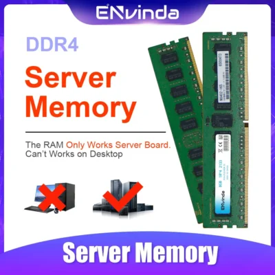 Memória de servidor ENvinda DDR4 Ram 16GB 4GB 8GB 32GB PC4 2400MHz 2133MHz 2666MHz 2133P 2400T 2666V REG ECC Suporte placa-mãe X99