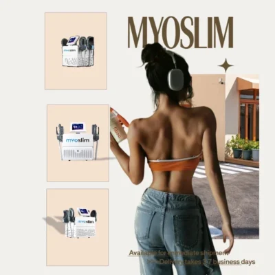 Máquina EMS MYOslim para Esculpir o Corpo, Perda de Peso, 6500W de Alta Potência, Estimulação Muscular HI-EMT, Redução de Gordura e Escultura Corporal.