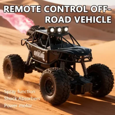 NOVO Caminhão RC Off Road Escala 1:16 4WD com Controle Remoto 2.4GHz, Efeito de Névoa, Faróis LED, Veículo de Escalada para Todos os Terrenos