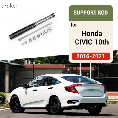 Suporte para caixa de porta-malas, haste hidráulica, barras de mola, suporte de choque 2 tamanhos para honda civic 10th 2016-2021