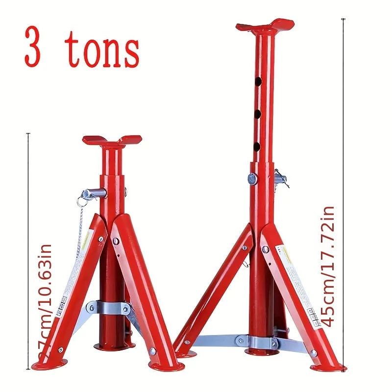 2 toneladas 25 ~ 36cm 3 toneladas 27 ~ 45cm ferramenta de aumento de altura dobrável telescópica jack suporte de segurança ferramentas de reparo automático - Image 2