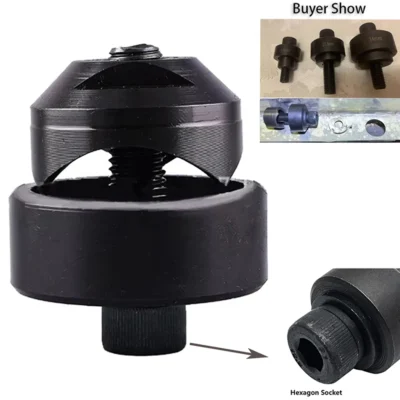 Furador de Chapas Metálicas de Aço com Rolamento, 16mm-50mm, Vários Tamanhos, Antiderrapante, Ferramenta de Corte e Perfuração para Marcenaria