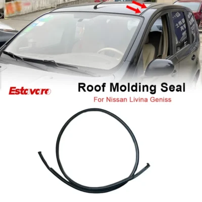 Vedação de moldagem lateral do teto do carro para Nissan Livina Geniss Faixa de vedação de borracha preta à prova d'água