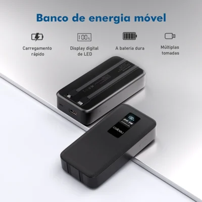 20000mah, Power Bank Portátil，Pilhas Recarregáveis, Powerbank Portátil, Vem com TYPE-C, USB, Display digital