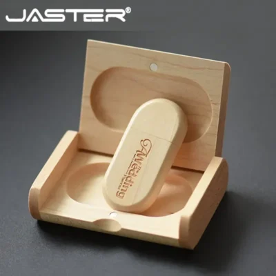 Jaster logotipo personalizado gratuito caixa de madeira usb flash drive 128gb logotipo pessoal presente de casamento memória vara 64gb madeira pendrive 32gb u disco