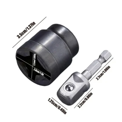  Adaptador de Broca para Macaco Tipo Tesoura Reforçado, Adequado para Soquete de Chave de Impacto de 1/2 polegada, Ferramenta de Troca Rápida em Aço para Estabilizador de RV, Novo