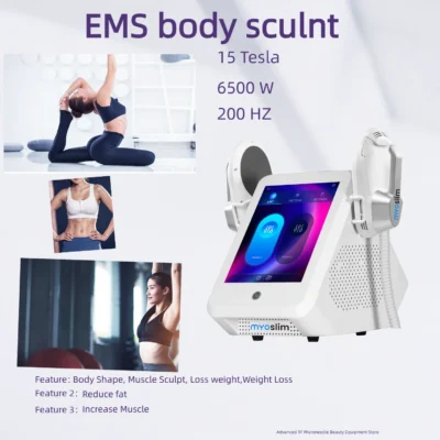 Ems portátil ems myoslim neo tesla rf máquina profissional hi-emt corpo esculpir 6500w estimulador muscular emagrecimento