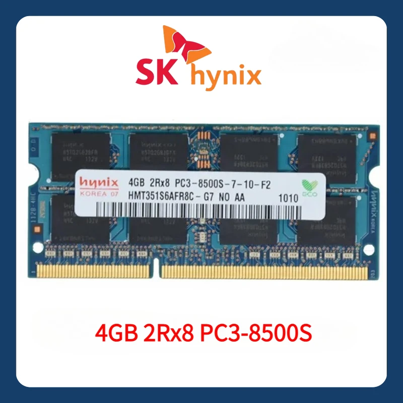 SK hynix 4GB 2Rx8 PC3 8500S DDR3 1066MHz SO-DIMM RAM Notebook 4G memória para laptop UDIMM