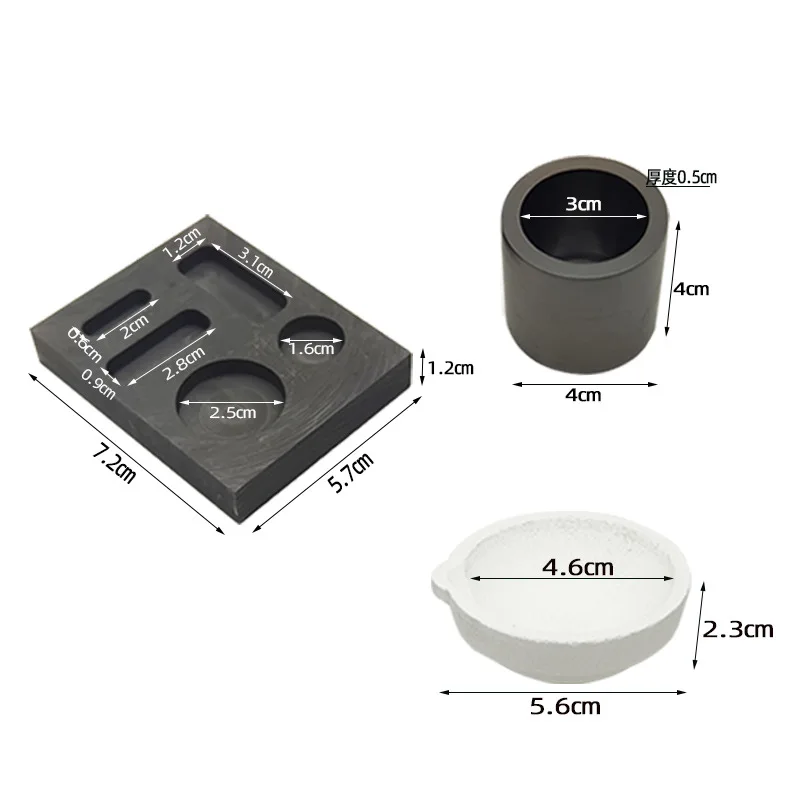 4/8 pçs conjunto cadinho de alta pureza tocha fundição kit jóias lingote molde fazendo para ouro prata fundição metal ferramenta - Image 6