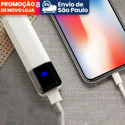 Power Bank Portátil 2600mAh Banco de Energia Compacto para Viagens e Uso Diário Leve e Prático