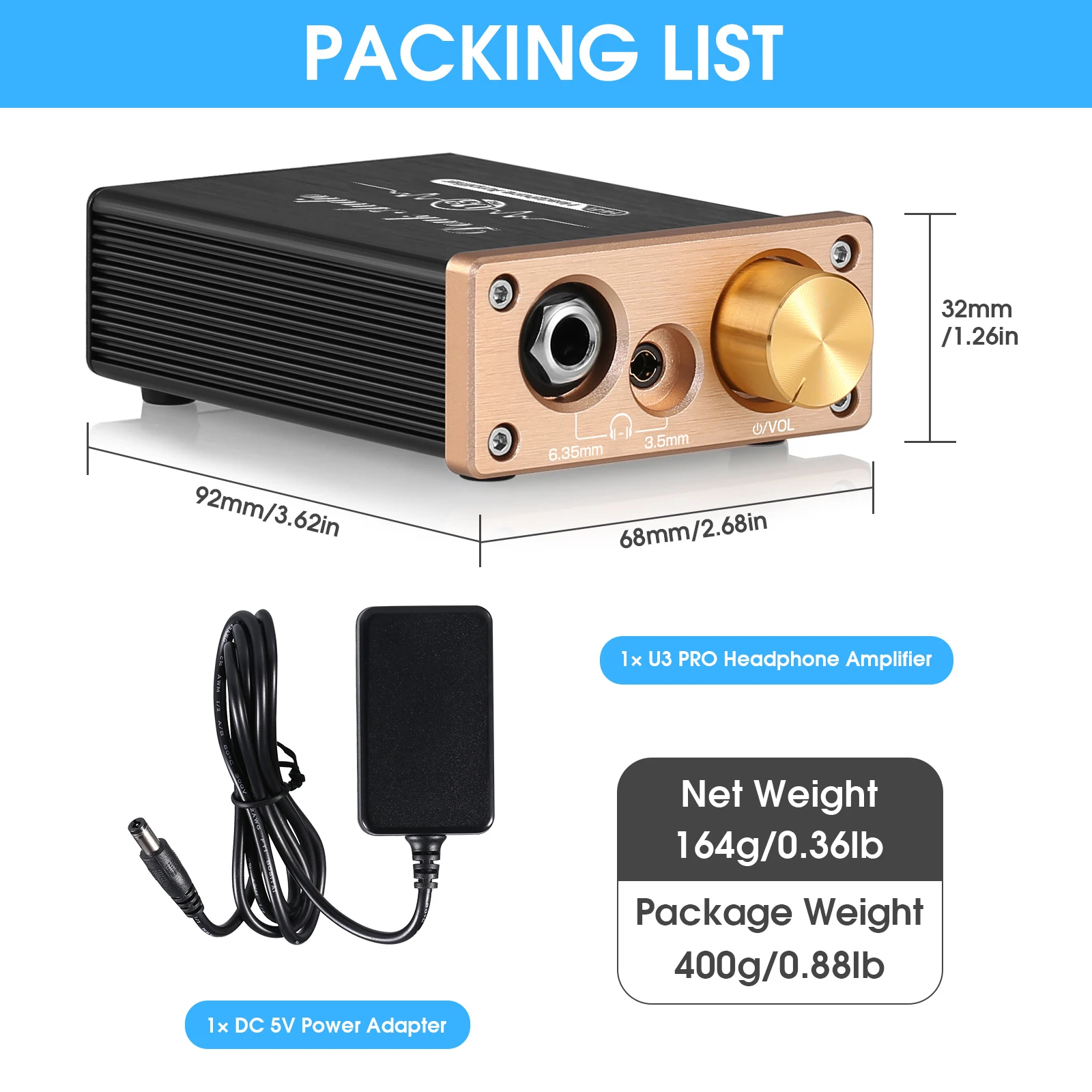 Douk Audio U3PRO HiFi Amplificador de fone de ouvido Mini Classe A Amplificador de mesa para fones de ouvido DC5V - Image 6