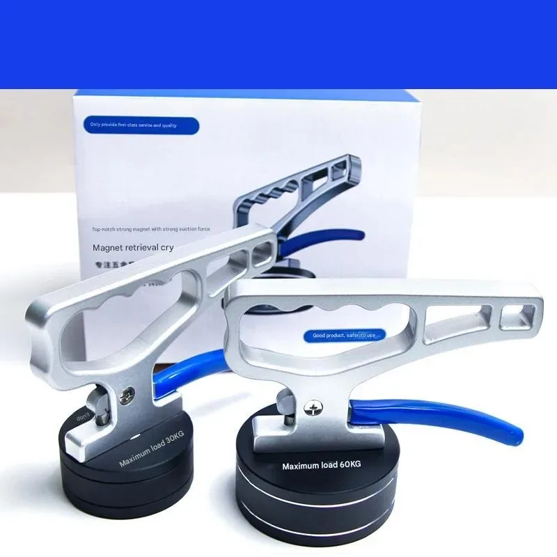 Ímã de levantamento magnético resistente da ferramenta de captação com alça para coletor de material portátil de levantamento de metal com liberação rápida - Image 5