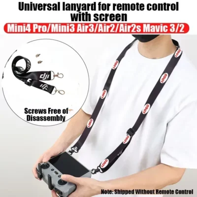 Cordão para controlador DJI RC e RC 2 e RC Pro, DJI Mini 4 Pro Lanyard RC Neck Strap, compatível com DJI Mini 3 Pro/Mavic 3/Air2