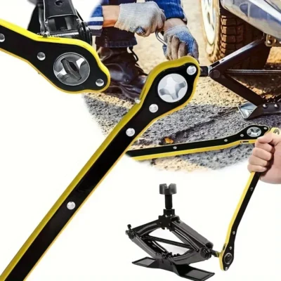 Carro de poupança de trabalho jack chave de catraca tesoura jack garagem pneu roda lug chave lidar com chave de poupança de trabalho ferramenta de reparo do carro