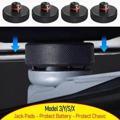 Almofadas de elevação para tesla modelo 3 y s x juniper, 4 unidades, acessórios de borracha, chassi, suporte de elevação, adaptador, almofada protetora de bateria