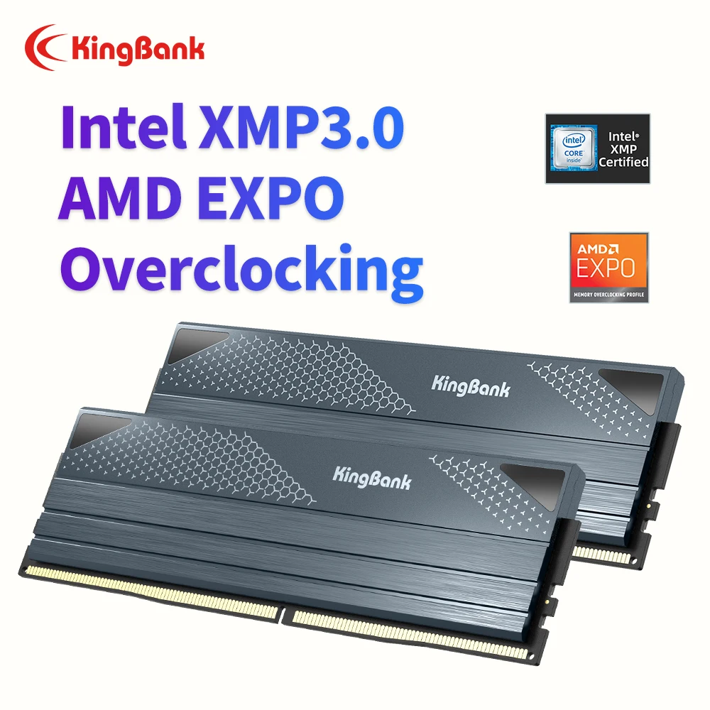 Memória DDR5 KingBank SOARBLADE KFXB Series Preta 32GB (16GBx2) 6800MHz 6000MHz 7200MHz Dual Channel para Jogos e Overclocking - Image 2