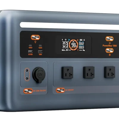 Estação de Energia Solar 1800W PowerMax 1800SE, Gerador com Bateria LiFePO4 Expansível de 1024Wh e 3 Saídas AC de 1800W