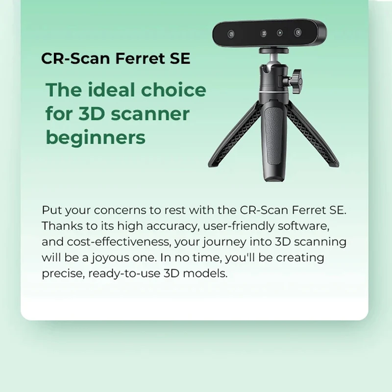 Creality CR-Scan Ferret SE 3D Scanner Anti-Shake Rastreamento 24 bits Full Color até 0,05 mm 30fps Digitalização para impressora 3D CREALITY - Image 2