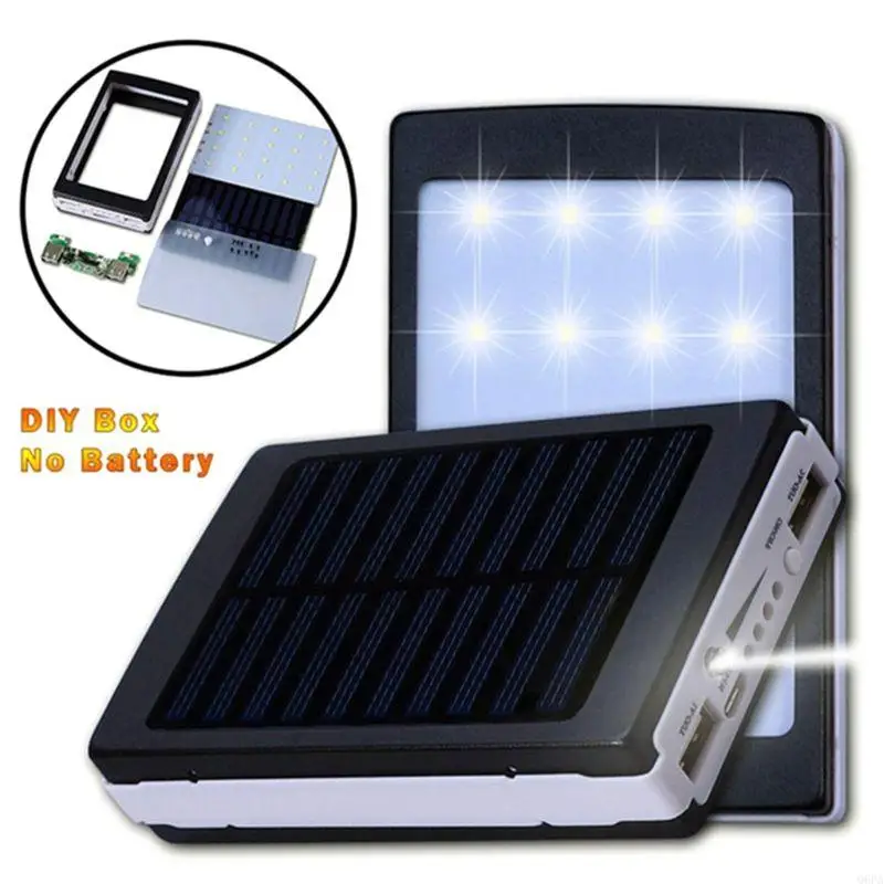 Q6PA 18650 PowerBank Cobert Solar Energy Charging for Mobile Power Multiple for Protection Wear-Resistin