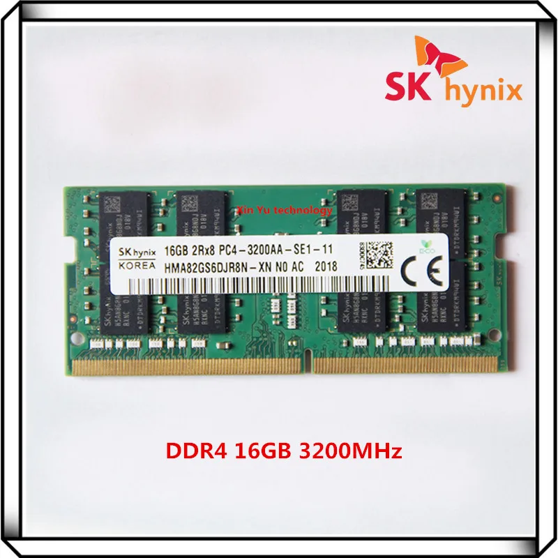 Memória SK Hynix-DDR4 RAM para Notebook Laptop, 2Rx8, 3200AA, PC4, 3200MHz, SO-DIMM, 16GB