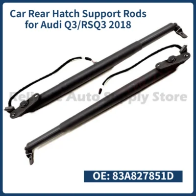1 par (2 peças) de hastes de suporte para escotilha traseira de carro 83a827851d suporte de elevação elétrico para porta traseira universal para audi q3/rsq3 2018
