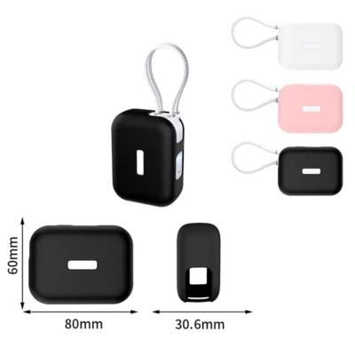 Capa de Silicone para Power Bank TORRAS 45W, Capa Protetora Completa para Power Bank TORRAS EasyGo 45W 10000mAh, Branco, Rosa, Preto