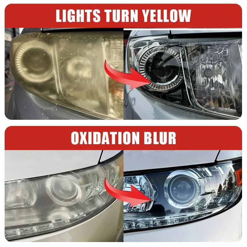 Kits de polimento para restauração de farol de carro, removedor de arranhões, pasta de limpeza para reparo, remoção de oxidação, líquido polonês - Image 4