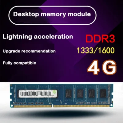Memória ram Ddr3 para desktop, 4g, 1600mhz, pc3-10600/pc3-12800, boa qualidade Marca aleatória