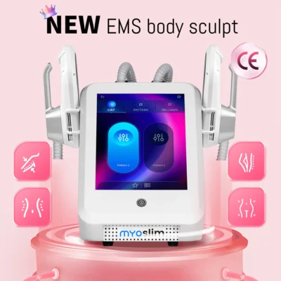 Máquina de Escultura Corporal RF MYOslim EMS, Massageador para Perda de Peso, Dispositivo de Estimulação Muscular Eletromagnética para Redução de Gordura