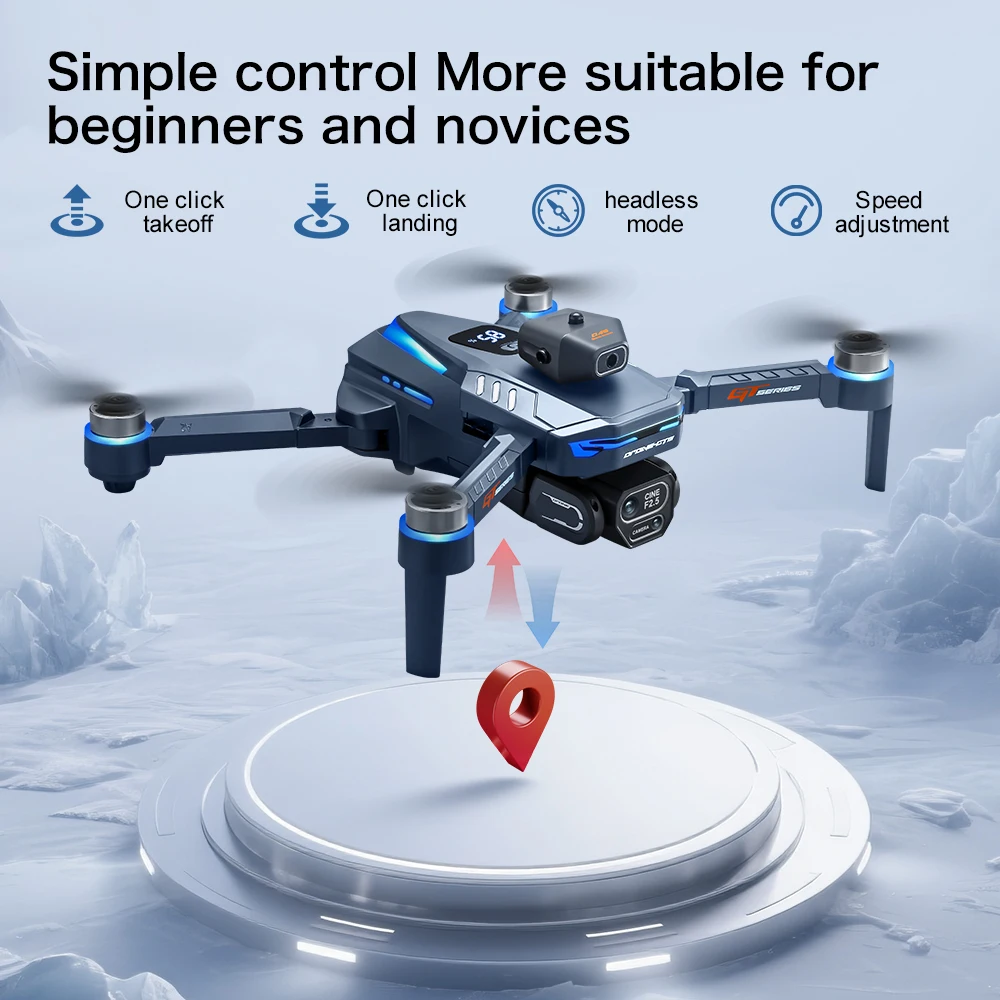 2026 novo GT8 drone GPS8K profissional hd 360° câmera dupla 5G WIFI motor sem escova, obstáculo pára-choques dobrável quadcopter brinquedos - Image 4