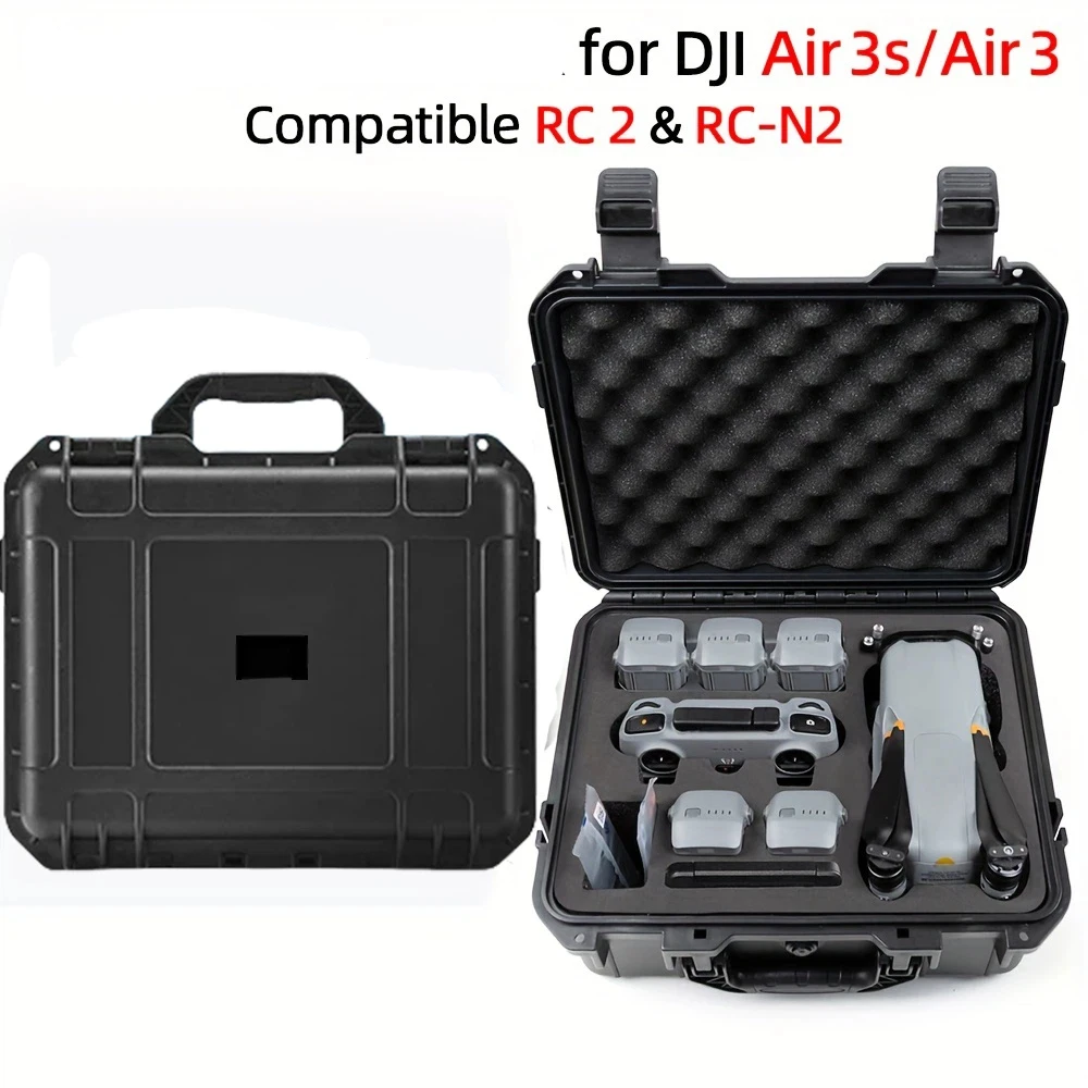 Para dji ar 3/air 3 s mala portátil caso duro caixa de transporte à prova de explosão para dji rc 2/rc n2/rc n3 controlador acessórios