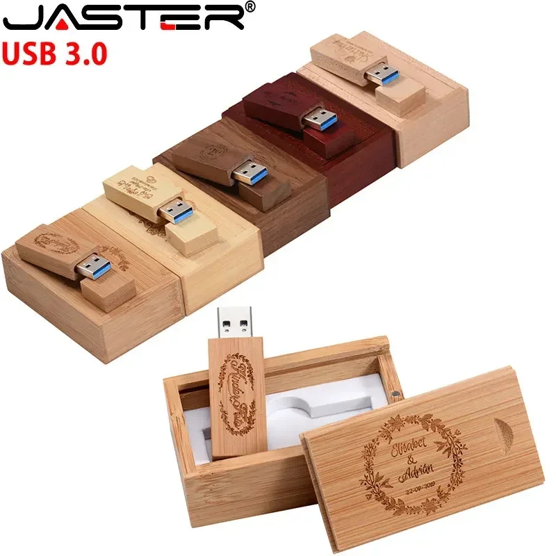 Unidade flash usb 3.0 de madeira, 128gb, alta velocidade, 64gb, logotipo personalizado gratuito, fotografia, presentes de casamento, pendrive 32gb - Image 5