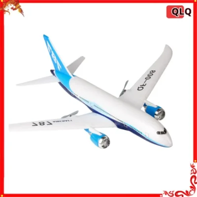 Qf008 avião rc de três canais 787 aeronave de controle remoto asa fixa espuma planador modelo de aeronave de passageiros brinquedo infantil