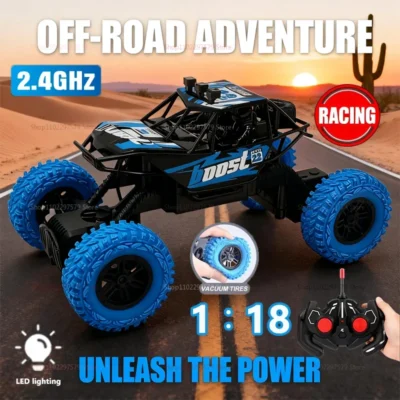 Carro de corrida rc quente para crianças fora da estrada carro de controle remoto com luzes led coloridas pneus de borracha meninos presentes brinquedos para jogar ao ar livre