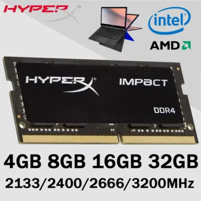 Memória para Laptop HyperX DDR4 DDR3 DDR3L RAM 16GB 4GB 32GB 8GB 3200MHz 2400 2133 2666MHz 1600 1866 1333MHz PC3-12800 SODIMM NB RAMs