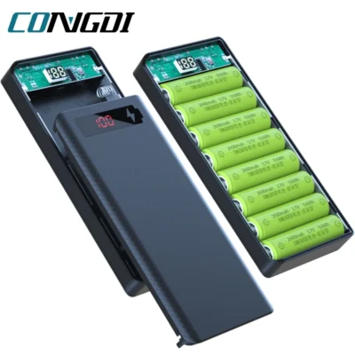 Dual usb micro usb tipo c power bank escudo 5v diy escudo 18650 titular casos destacável caixa de armazenamento de carga da bateria sem bateria